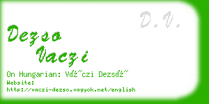 dezso vaczi business card